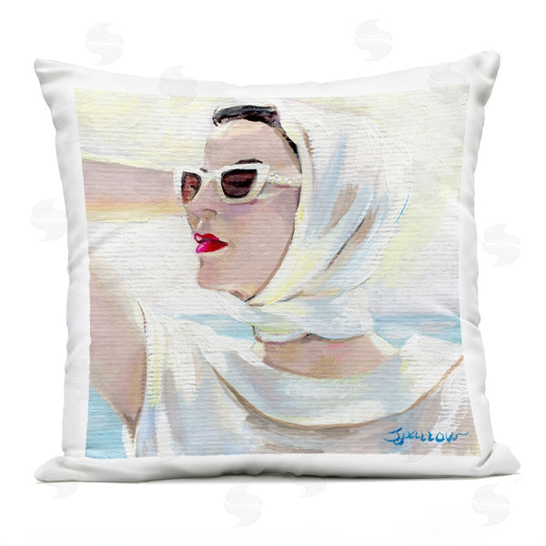 Stupell Industries Mary Sparrow | Timeless Stylish White Sunglasses Printed Throw Pillow