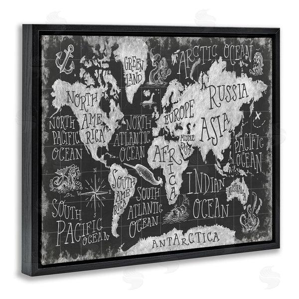 Stupell Industries Mary Urban | Antique Mythical Creatures Map