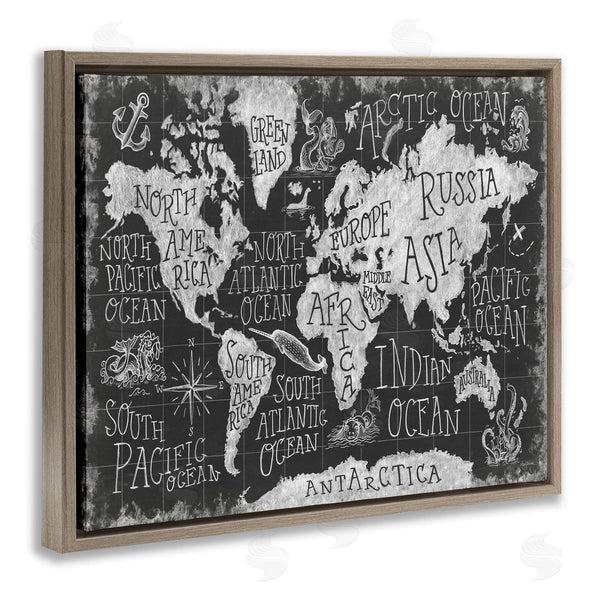 Stupell Industries Mary Urban | Antique Mythical Creatures Map