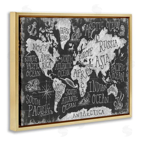 Stupell Industries Mary Urban | Antique Mythical Creatures Map