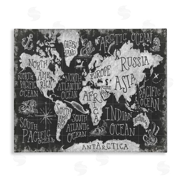 stupell industries Mary Urban | Antique Mythical Creatures Map