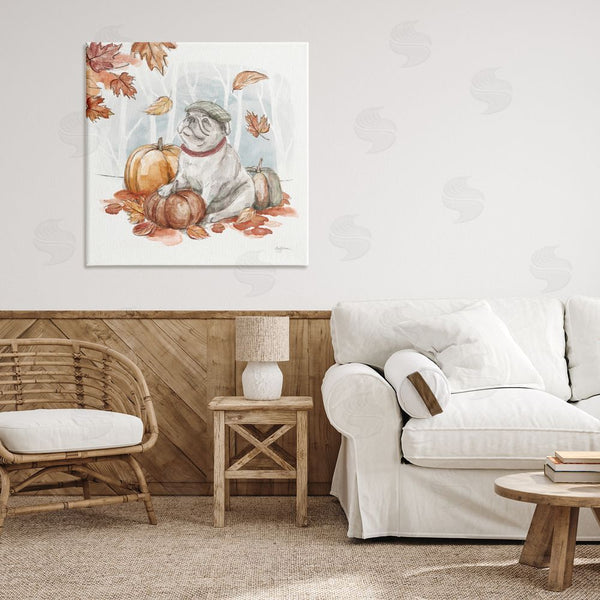 Stupell Industries Mary Urban | Autumnal Bulldog Scene