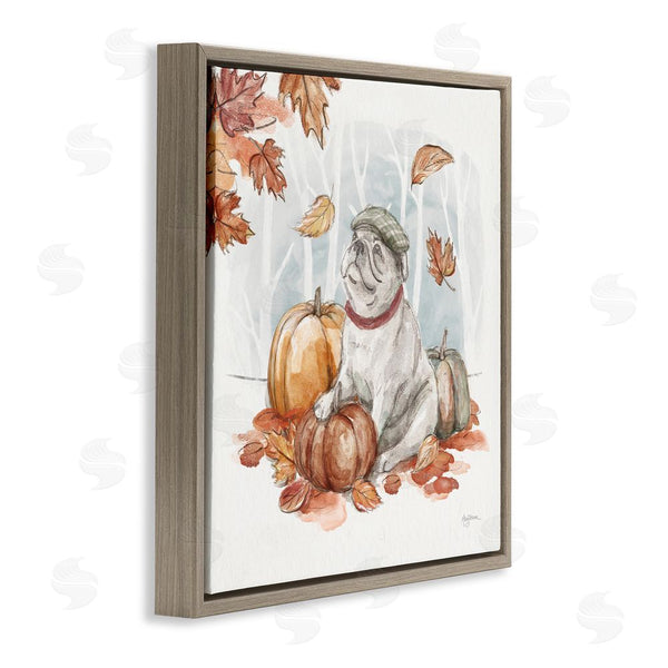 Stupell Industries Mary Urban | Autumnal Bulldog Scene