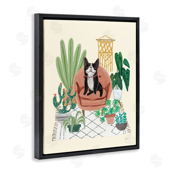 Stupell Industries Mary Urban | Dog On Sofa With Plants Wall Art