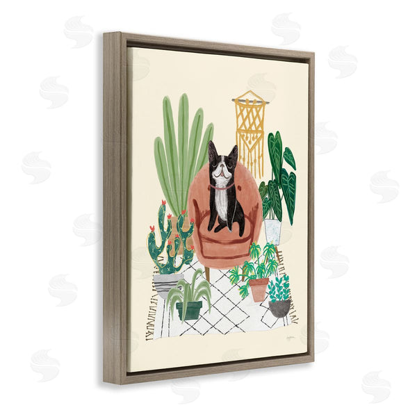 Stupell Industries Mary Urban | Dog On Sofa With Plants Wall Art