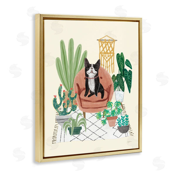 Stupell Industries Mary Urban | Dog On Sofa With Plants Wall Art