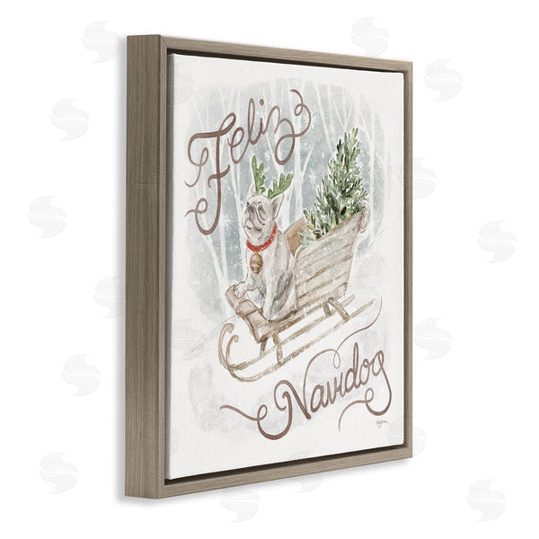 Stupell Industries Mary Urban | Feliz Navidog Bulldog