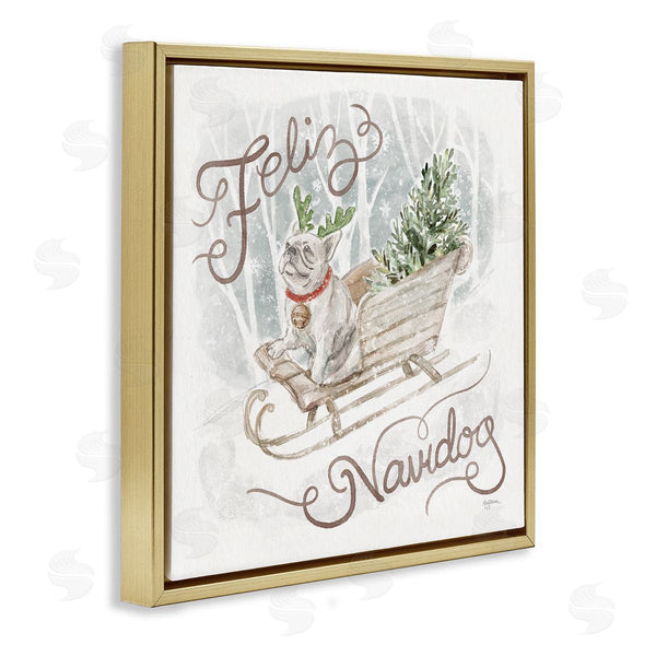 Stupell Industries Mary Urban | Feliz Navidog Bulldog