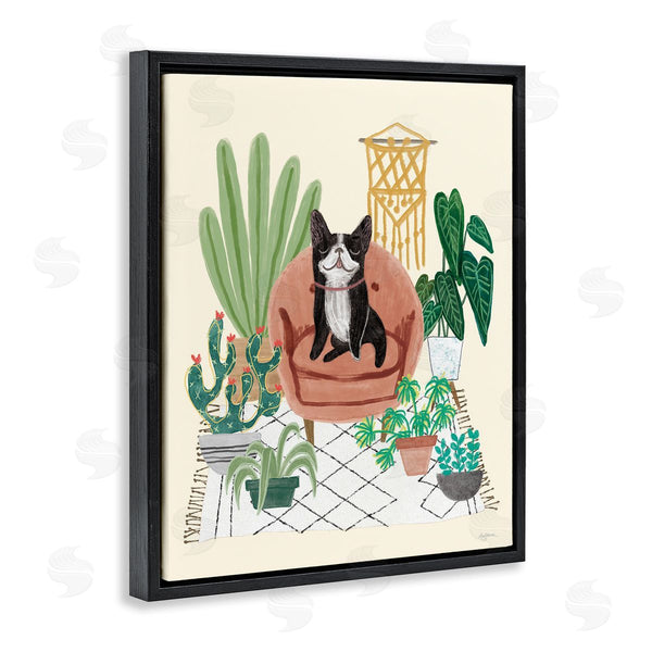 Stupell Industries Mary Urban | French Bulldog And Plants Wall Art