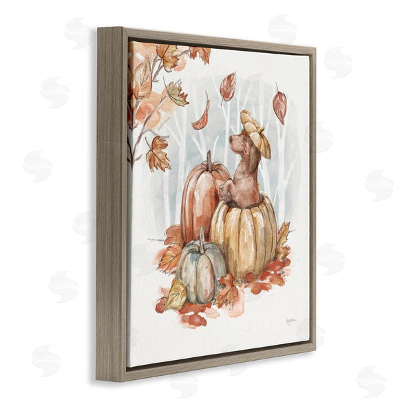 Stupell Industries Mary Urban | Fun Dachshund & Pumpkin