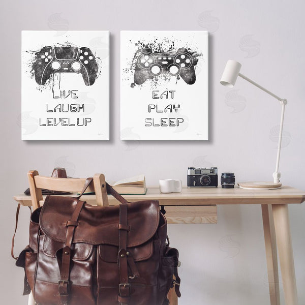 Stupell Industries Mary Urban | Gamer Play Splash Controllers Wall Art