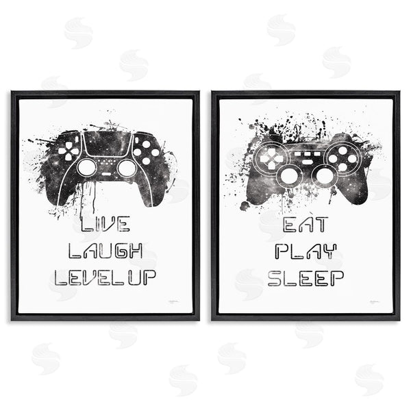 Stupell Industries Mary Urban | Gamer Play Splash Controllers Wall Art