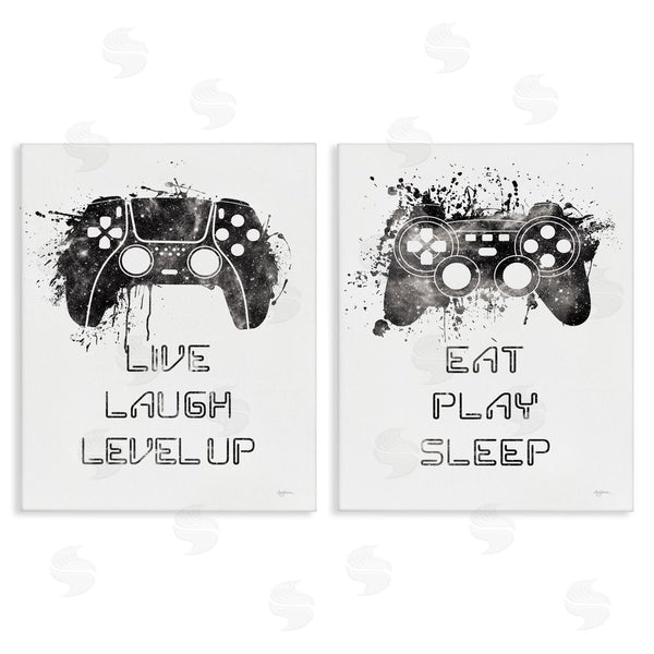 stupell industries Mary Urban | Gamer Play Splash Controllers Wall Art