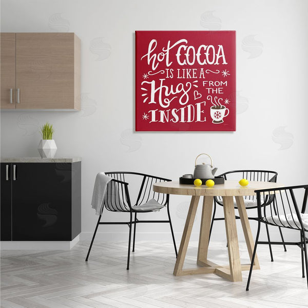Stupell Industries Mary Urban | Hot Cocoa Hugs Phrase Chocolate Winter Beverage Wall Art
