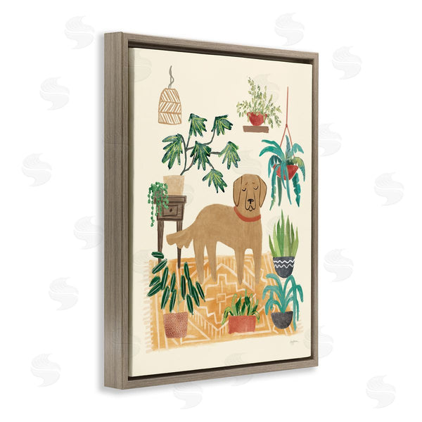 Stupell Industries Mary Urban | Labrador With House Plants Wall Art
