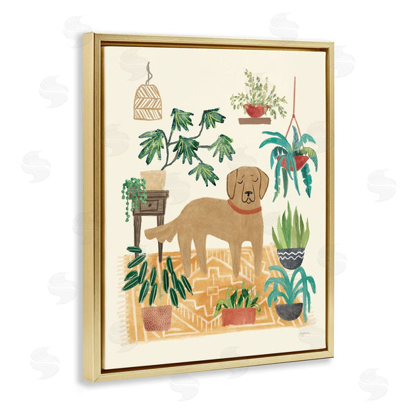 Stupell Industries Mary Urban | Labrador With House Plants Wall Art