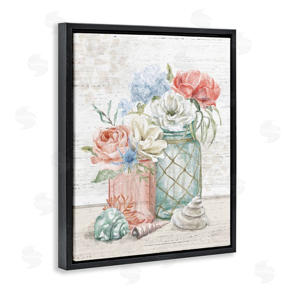 Stupell Industries Mary Urban | Relaxed Nautical Jar Bouquets