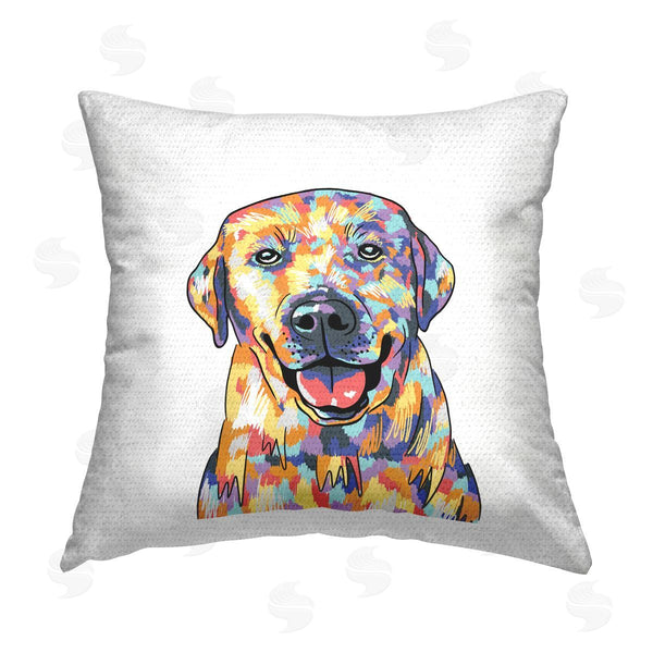 Stupell Industries Masey St. Studios | Abstract Dog Modern Portrait Printed Throw Pillow