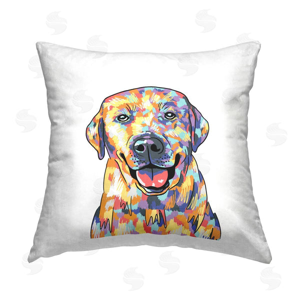 stupell industries Masey St. Studios | Abstract Dog Modern Portrait Printed Throw Pillow