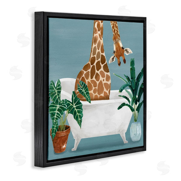Stupell Industries Masey St. Studios | Botanical Bathroom Giraffe