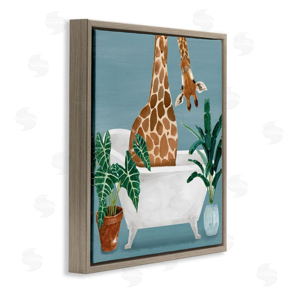 Stupell Industries Masey St. Studios | Botanical Bathroom Giraffe