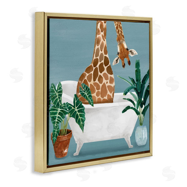 Stupell Industries Masey St. Studios | Botanical Bathroom Giraffe