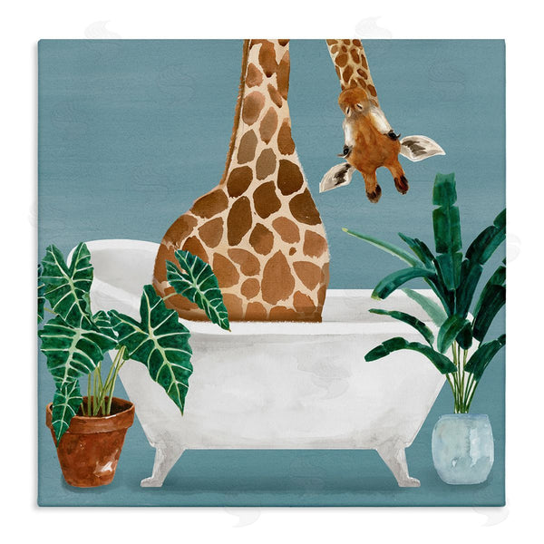 stupell industries Masey St. Studios | Botanical Bathroom Giraffe