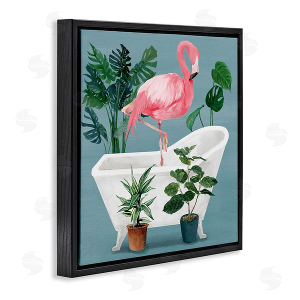 Stupell Industries Masey St. Studios | Botanical Flamingo Bathroom