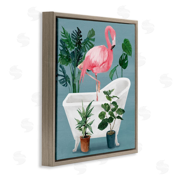 Stupell Industries Masey St. Studios | Botanical Flamingo Bathroom