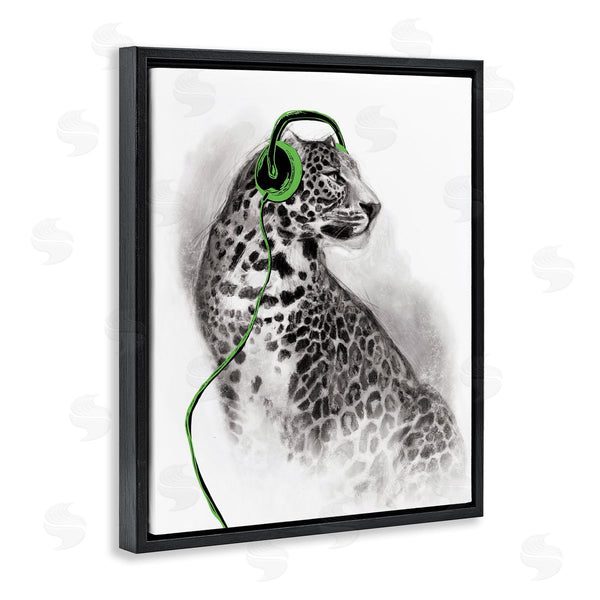 Stupell Industries Masey St. Studios | Cheetah With Headphones