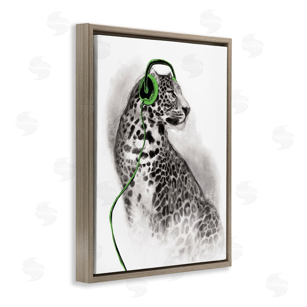 Stupell Industries Masey St. Studios | Cheetah With Headphones