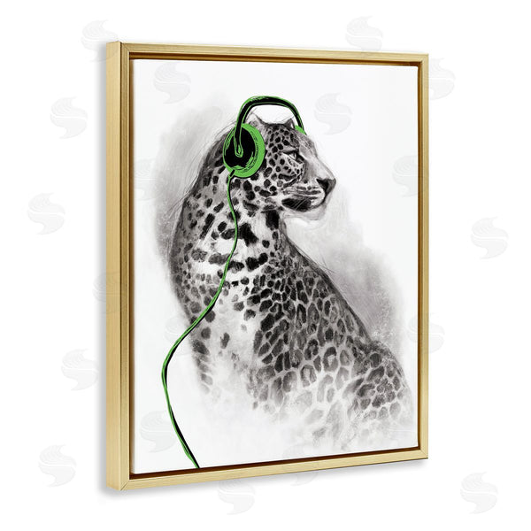 Stupell Industries Masey St. Studios | Cheetah With Headphones