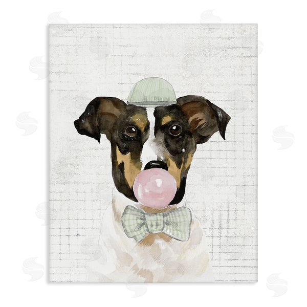 stupell industries Masey St. Studios | Dog with Bowtie Patterned Wall Art