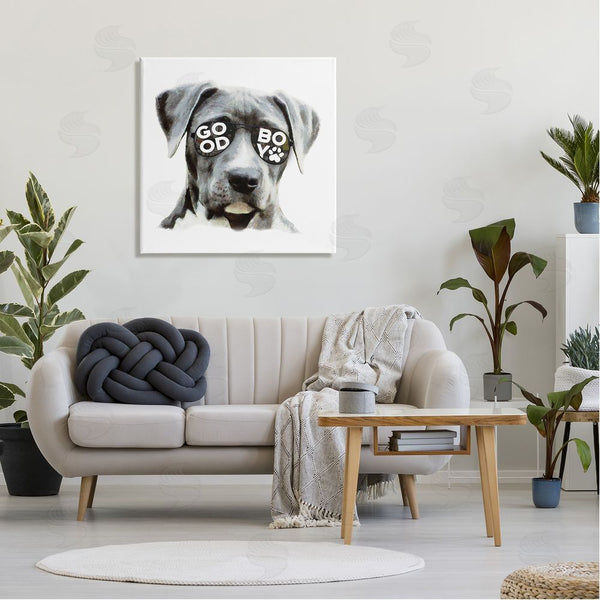 Stupell Industries Masey St. Studios | Dog With Good Boy Glasses Wall Art