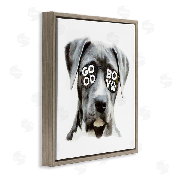 Stupell Industries Masey St. Studios | Dog With Good Boy Glasses Wall Art