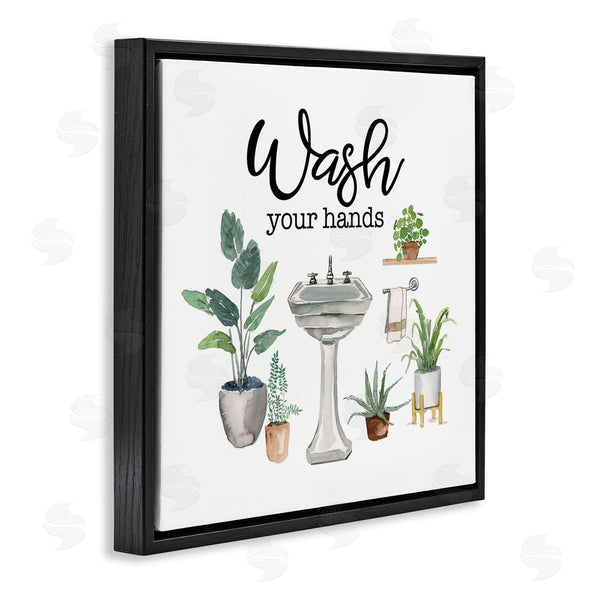Stupell Industries Masey St. Studios | Hygiene Phrase With Plants