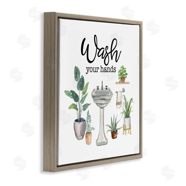 Stupell Industries Masey St. Studios | Hygiene Phrase With Plants