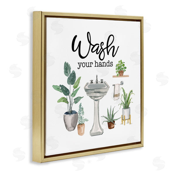 Stupell Industries Masey St. Studios | Hygiene Phrase With Plants