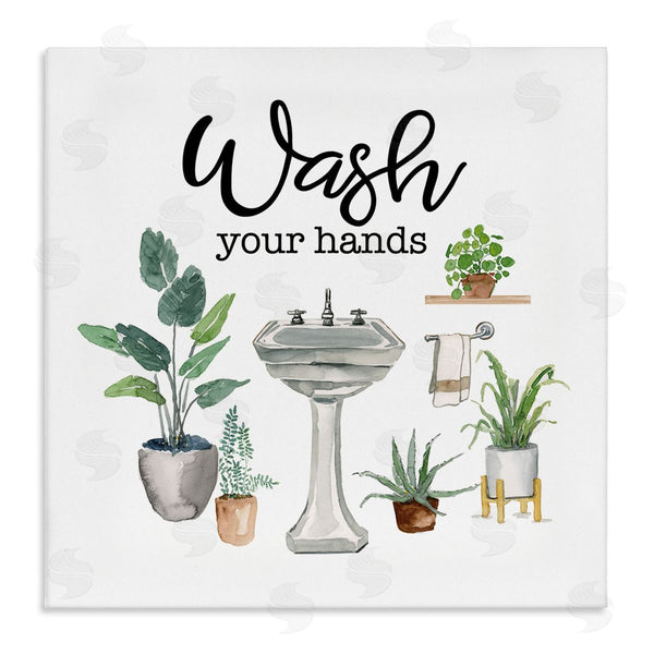 stupell industries Masey St. Studios | Hygiene Phrase with Plants
