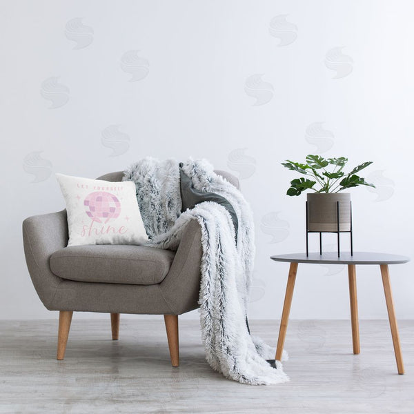 Stupell Industries Masey St. Studios | Let Yourself Shine Disco Ball Printed Throw Pillow
