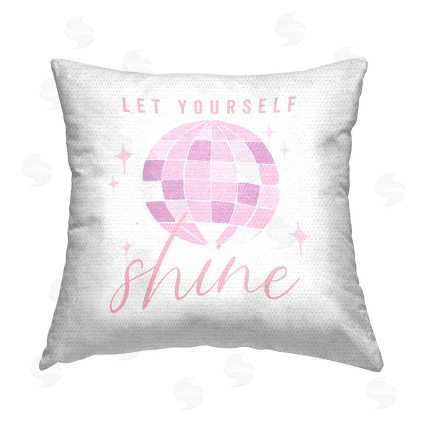 Stupell Industries Masey St. Studios | Let Yourself Shine Disco Ball Printed Throw Pillow