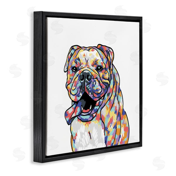 Stupell Industries Masey St. Studios | Modern Happy Bulldog Wall Art