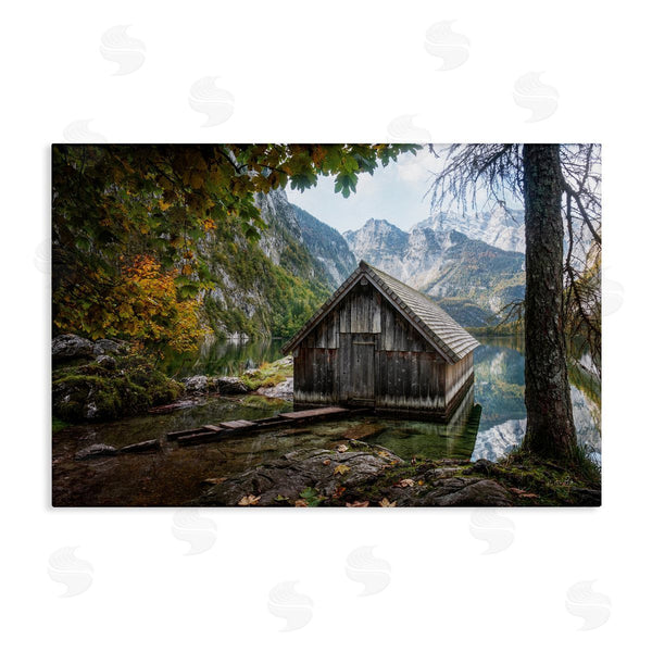 stupell industries Masey St. Studios | Mystical Cabin on Lake Wall Art