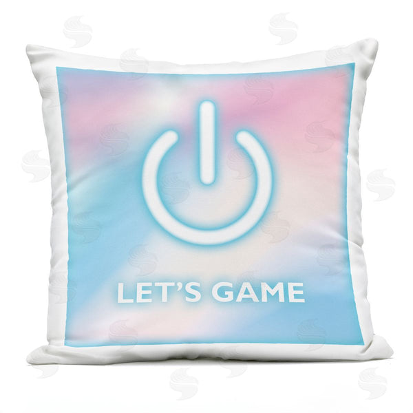 Stupell Industries Masey St. Studios | Pastel Let's Game Power Symbol Printed Throw Pillow