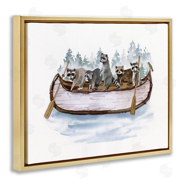 Stupell Industries Masey St. Studios | Raccoons On Rowboat