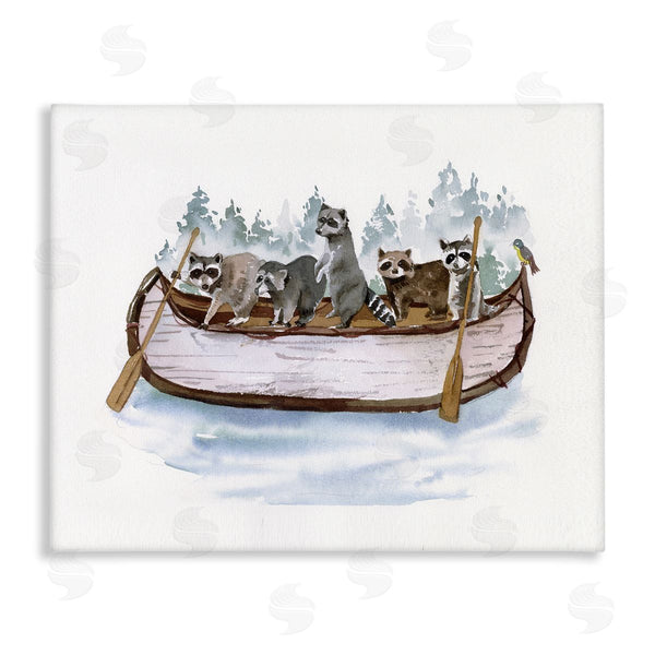 stupell industries Masey St. Studios | Raccoons on Rowboat