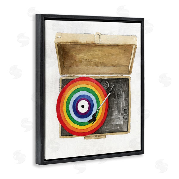 Stupell Industries Masey St. Studios | Rainbow Record Player