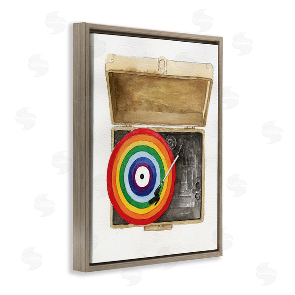 Stupell Industries Masey St. Studios | Rainbow Record Player