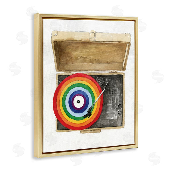 Stupell Industries Masey St. Studios | Rainbow Record Player