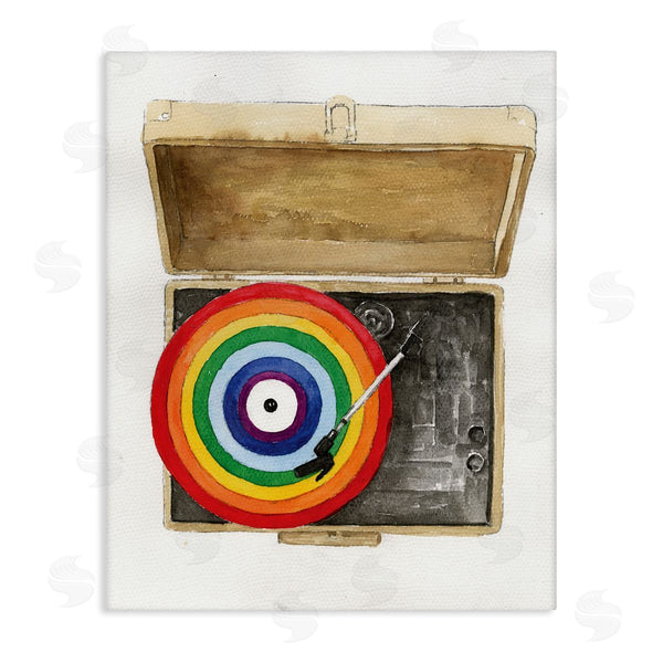 stupell industries Masey St. Studios | Rainbow Record Player